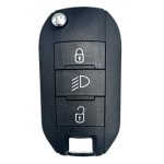 Autowave Peugeot / Citroen 3 Button Flip Remote ID4A with Headlight - AUTRK0203