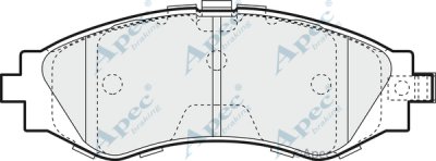 PAD1122 - Apec Brake Pad Set Front 3Y36K Warranty