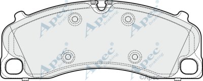 PAD1904 - Apec Brake Pad Set Front 3Y36K Warranty