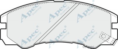 PAD1036 - Apec Brake Pad Set Front 3Y36K Warranty