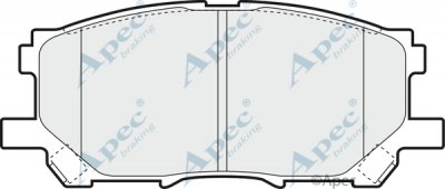 PAD1338 - Apec Brake Pad Set Front 3Y36K Warranty