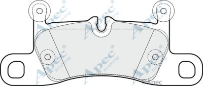 PAD1796 - Apec Brake Pad Set Rear 3Y36K Warranty