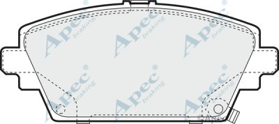 PAD1043 - Apec Brake Pad Set Front 3Y36K Warranty