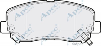 PAD2076 - Apec Brake Pad Set Front 3Y36K Warranty