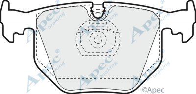 PAD956 - Apec Brake Pad Set Rear 3Y36K Warranty