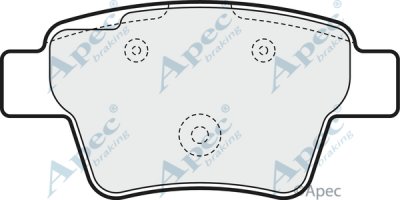 PAD1558 - Apec Brake Pad Set Rear 3Y36K Warranty