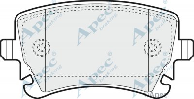 PAD1298 - Apec Brake Pad Set Rear 3Y36K Warranty