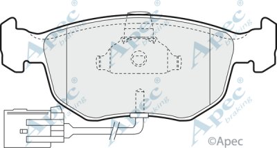 PAD877 - Apec Brake Pad Set Front 3Y36K Warranty