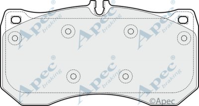 PAD1910 - Apec Brake Pad Set Front 3Y36K Warranty