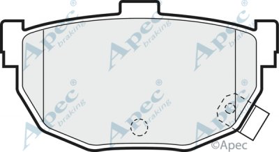 PAD674 - Apec Brake Pad Set Rear 3Y36K Warranty