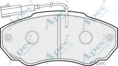 PAD1239 - Apec Brake Pad Set Front 3Y36K Warranty