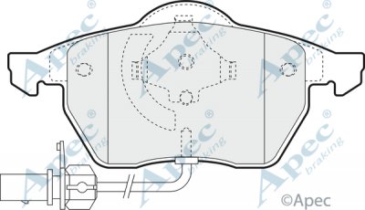 PAD964 - Apec Brake Pad Set Front 3Y36K Warranty