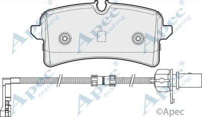 PAD1963 - Apec Brake Pad Set Front 3Y36K Warranty