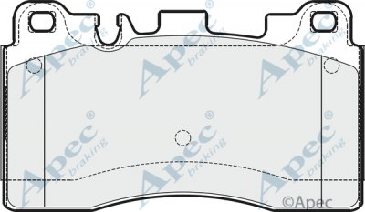 PAD1837 - Apec Brake Pad Set Rear 3Y36K Warranty