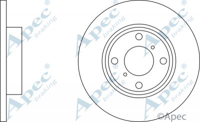 DSK2110 - Apec Brake Disc Single Front 3Y36K Warranty