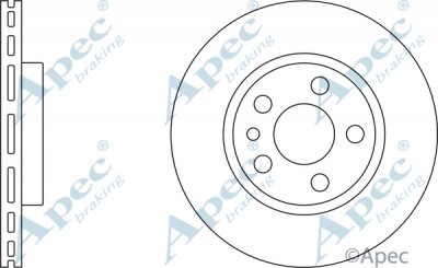 DSK665 - Apec Brake Disc Single Front 3Y36K Warranty