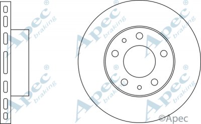 DSK644 - Apec Brake Disc Single Front 3Y36K Warranty