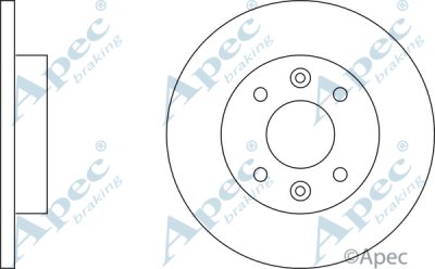 DSK179 - Apec Brake Disc Single Front 3Y36K Warranty