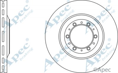 DSK773 - Apec Brake Disc Single Front 3Y36K Warranty