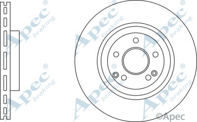 DSK3295 - Apec Brake Disc Single Front 3Y36K Warranty