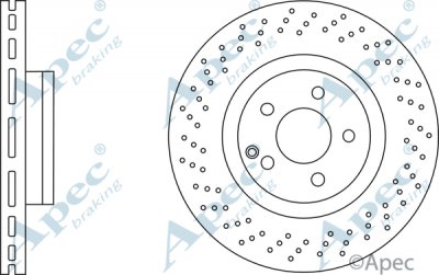 DSK2877 - Apec Brake Disc Single Front 3Y36K Warranty