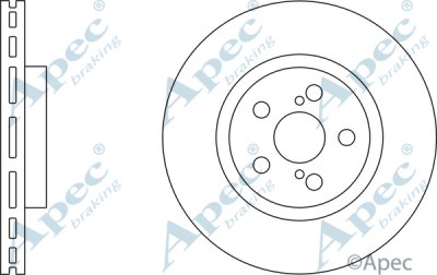 DSK2267 - Apec Brake Disc Single Front 3Y36K Warranty