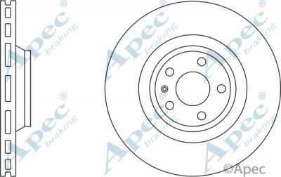 DSK2244 - Apec Brake Disc Single Front 3Y36K Warranty