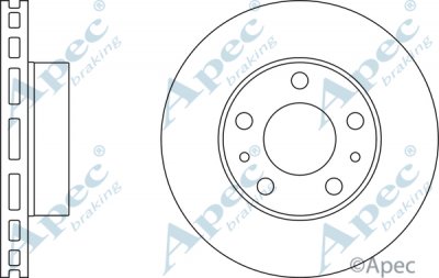 DSK2480 - Apec Brake Disc Single Front 3Y36K Warranty