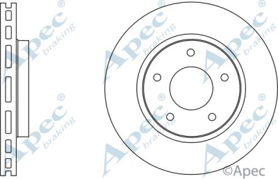 DSK2666 - Apec Brake Disc Single Front 3Y36K Warranty