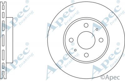 DSK582 - Apec Brake Disc Single Front 3Y36K Warranty