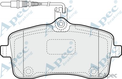 PAD1417 - Apec Brake Pad Set Front 3Y36K Warranty