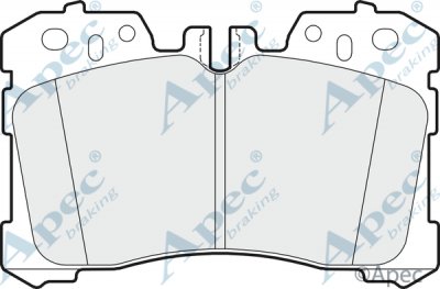 PAD1622 - Apec Brake Pad Set Front 3Y36K Warranty