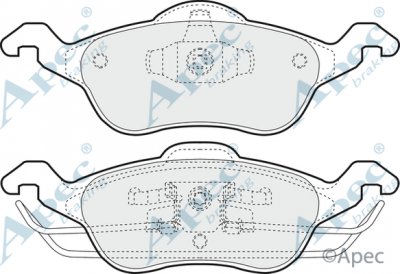 PAD1034 - Apec Brake Pad Set Front 3Y36K Warranty