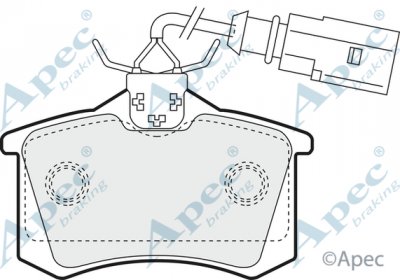 PAD1157 - Apec Brake Pad Set Rear 3Y36K Warranty