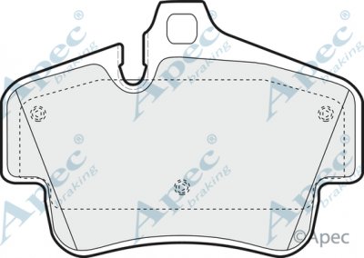 PAD1628 - Apec Brake Pad Set 3Y36K Warranty