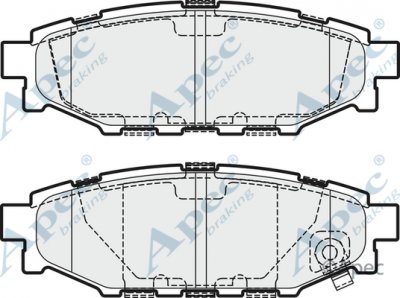 PAD1957 - Apec Brake Pad Set Rear 3Y36K Warranty