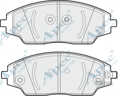 PAD1941 - Apec Brake Pad Set Front 3Y36K Warranty