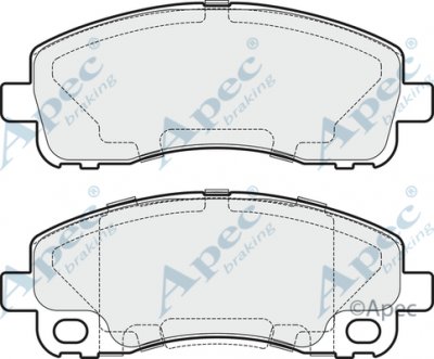 PAD1691 - Apec Brake Pad Set Rear 3Y36K Warranty