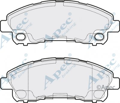 PAD2183 - Apec Brake Pad Set Rear 3Y36K Warranty