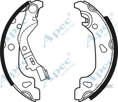 SHU623 - Apec Brake Shoe Set 3Y36K Warranty