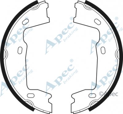 SHU467 - Apec Brake Shoe Set 3Y36K Warranty