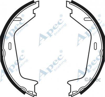 SHU798 - Apec Brake Shoe Set 3Y36K Warranty