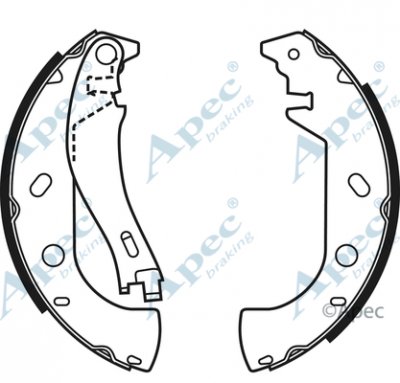 SHU574 - Apec Brake Shoe Set 3Y36K Warranty