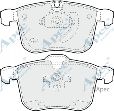 PAD1358 - Apec Brake Pad Set Front 3Y36K Warranty