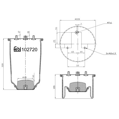 Febi Bilstein Air Spring 102720