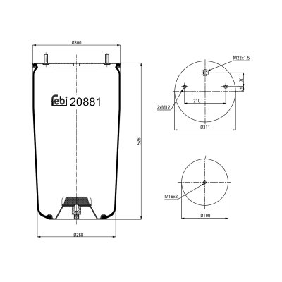 Febi Bilstein Air Spring 20881