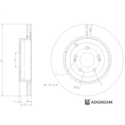 Blueprint Brake Disc ADG043244