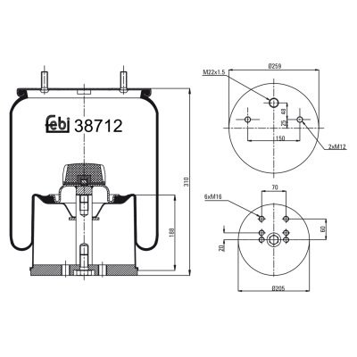 Febi Bilstein Air Spring 38712