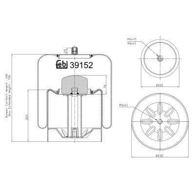 Febi Bilstein Air Spring 39152